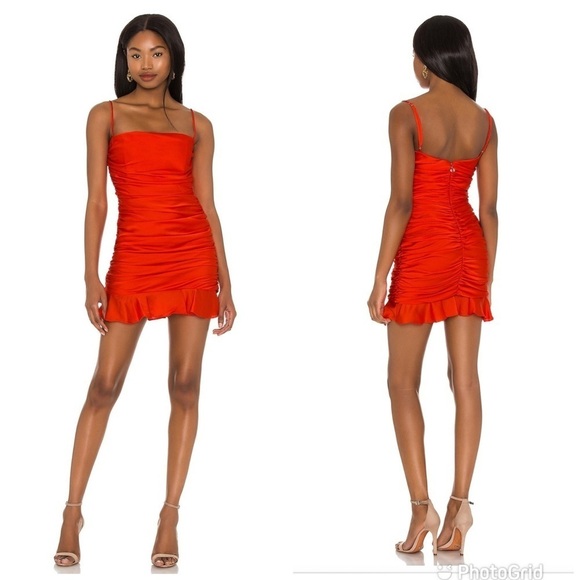 Nookie Cooper Mini Dress Tangerine Orange